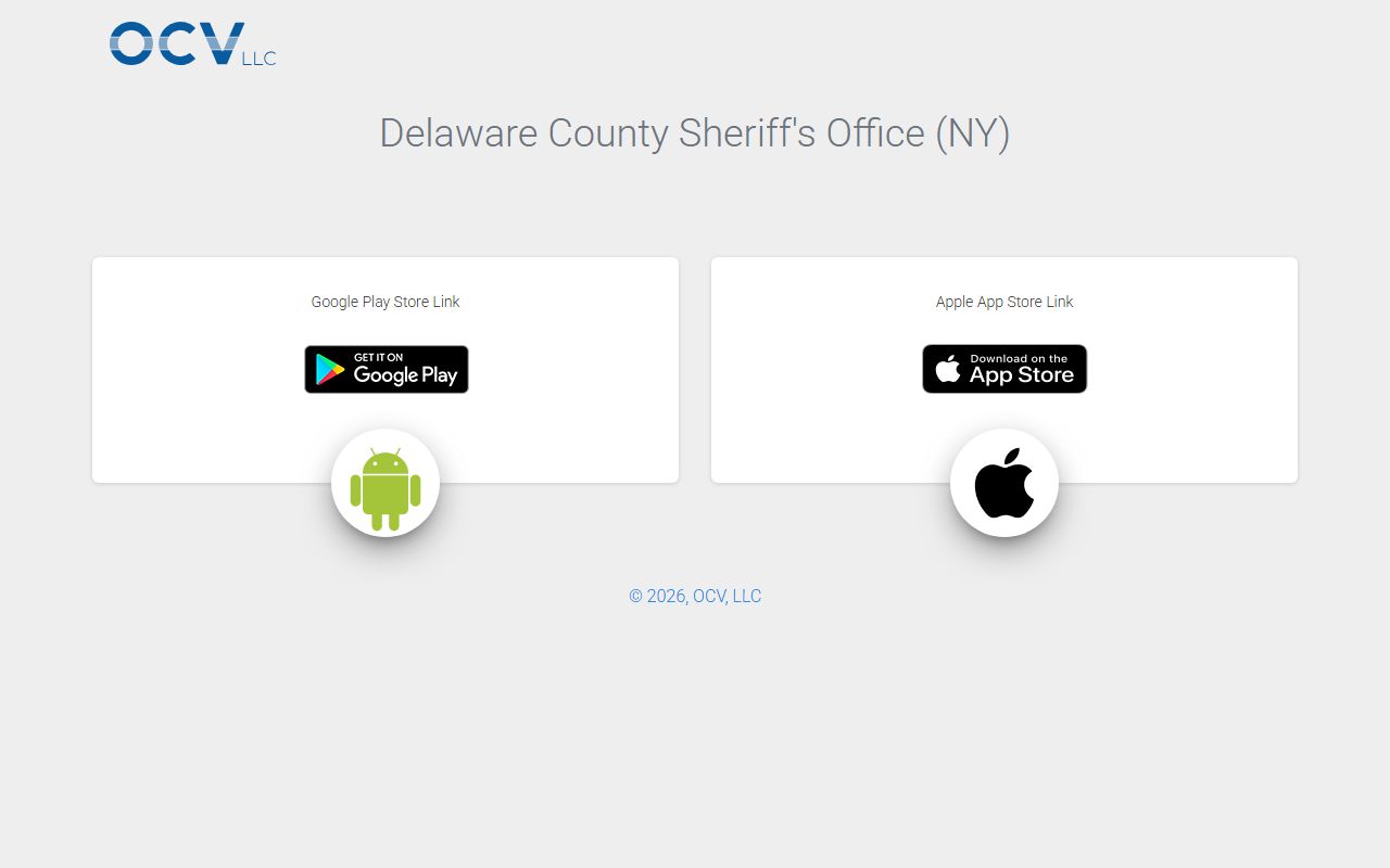 Delaware County inmate population sheriff app share page for inmate information and warrants